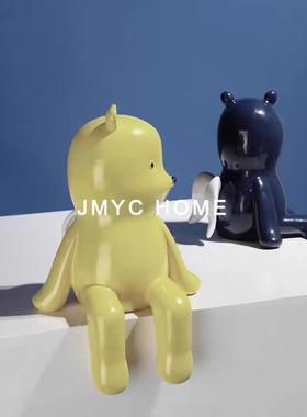 卡通可爱客厅电视柜儿童房间床头柜坐姿简约样板房间摆件软装饰品