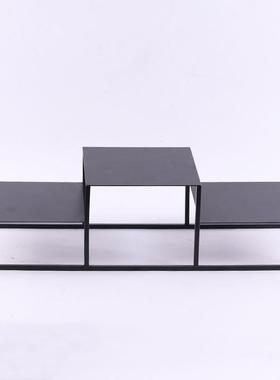 简约方形茶铁架绿萝盆栽花艺架子现代家居室内饰品摆件底座装饰架