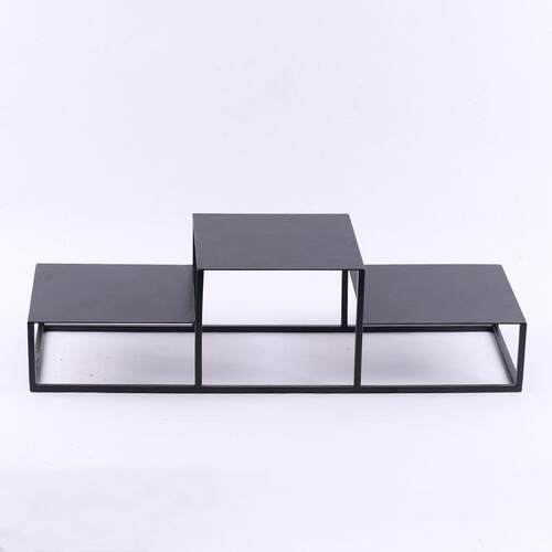 简约方形茶铁架绿萝盆栽花艺架子现代家居室内饰品摆件底座装饰架