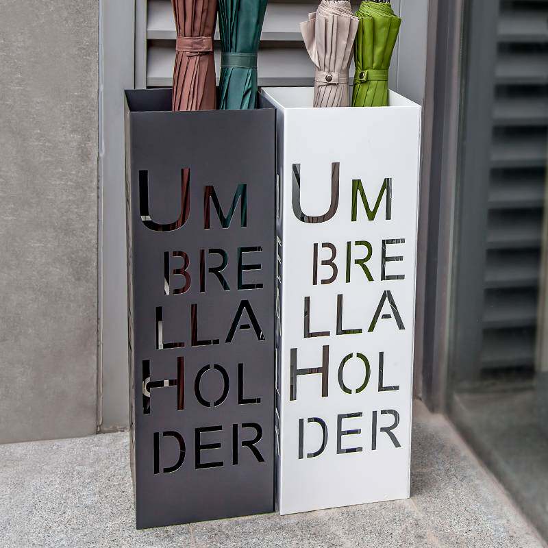 曹喜欢时尚创意字母铁艺办公雨伞架门厅家装收纳伞雨桶雨伞桶放伞