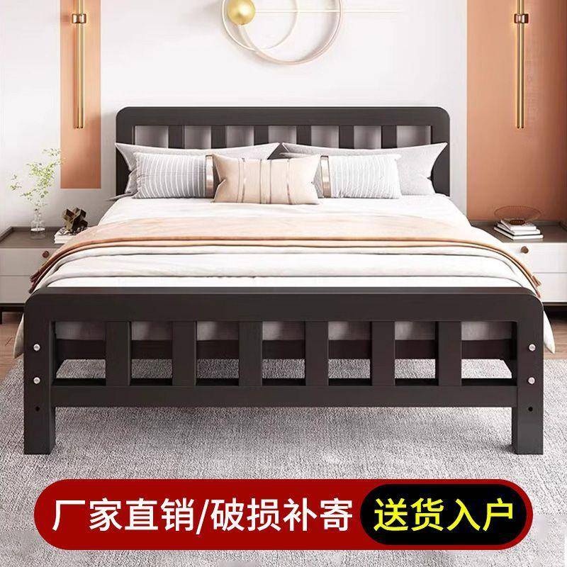 铁床家用成人组装床加固铁艺床加粗加厚钢管防锈耐磨出租屋铁架床