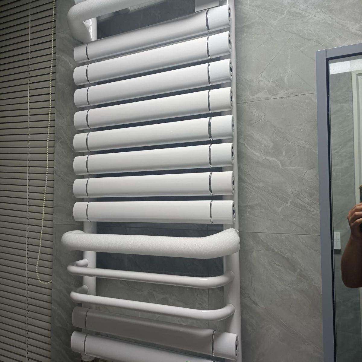 家用暖气片铜铝复合水暖散热器毛巾架小背篓卫生间壁挂式浴室地热