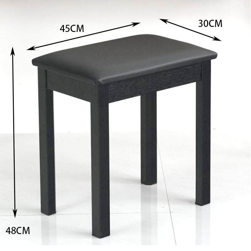 黑色单人钢琴凳直腿PU皮革高密海棉坐垫儿童成人数码电子琴凳子