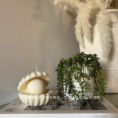 Shinymomo自制手工制作贝壳蜡烛韩国ins博主