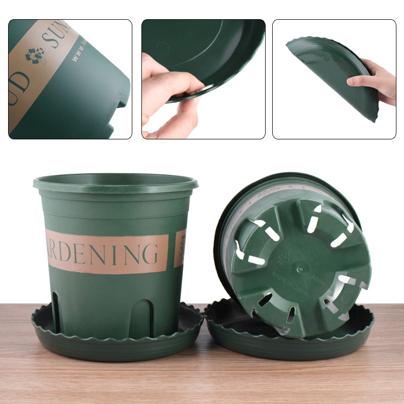 塑料花盆矮胖加伦绿萝月季多肉盆加厚透气控根花盆阳台家用大口径