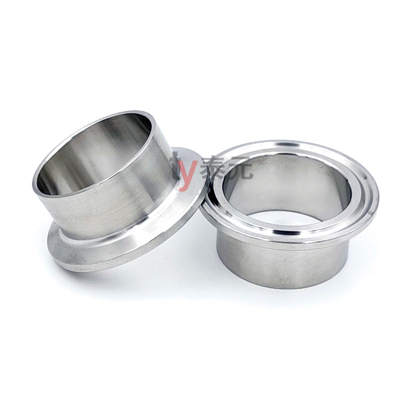 304不锈钢卫生级快装卡箍接头快卡法兰端头快速连接焊接直接卡盘