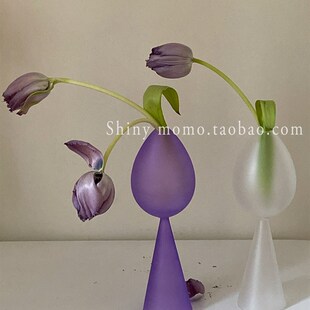 SHINY MOMO简约轻巧玻璃花瓶酒店民宿软装