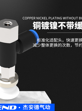 气动水平真空口吸盘ZPR02/04/06/08/10/13/16UN-US-04/06-B4/B5