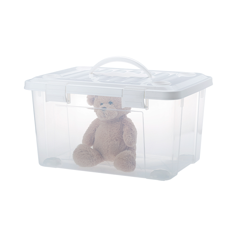 天马株式会社塑料玩具收纳箱透明手提有盖收纳盒特大号汽车后备箱