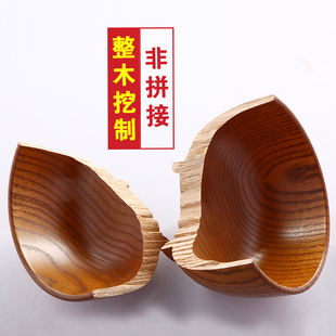 日式酸枣木碗成人儿童宝宝家用饭碗大小餐具套装复古纯手工木头碗
