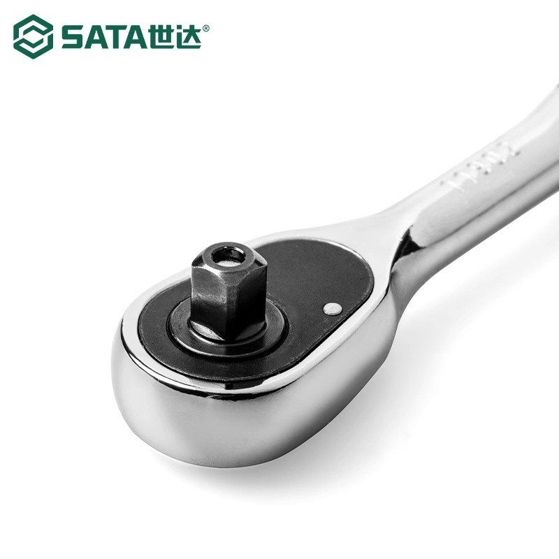 世达快速脱落棘轮扳手小飞套筒飞扳6.3MM齿轮快扳正反转防锈镀铬