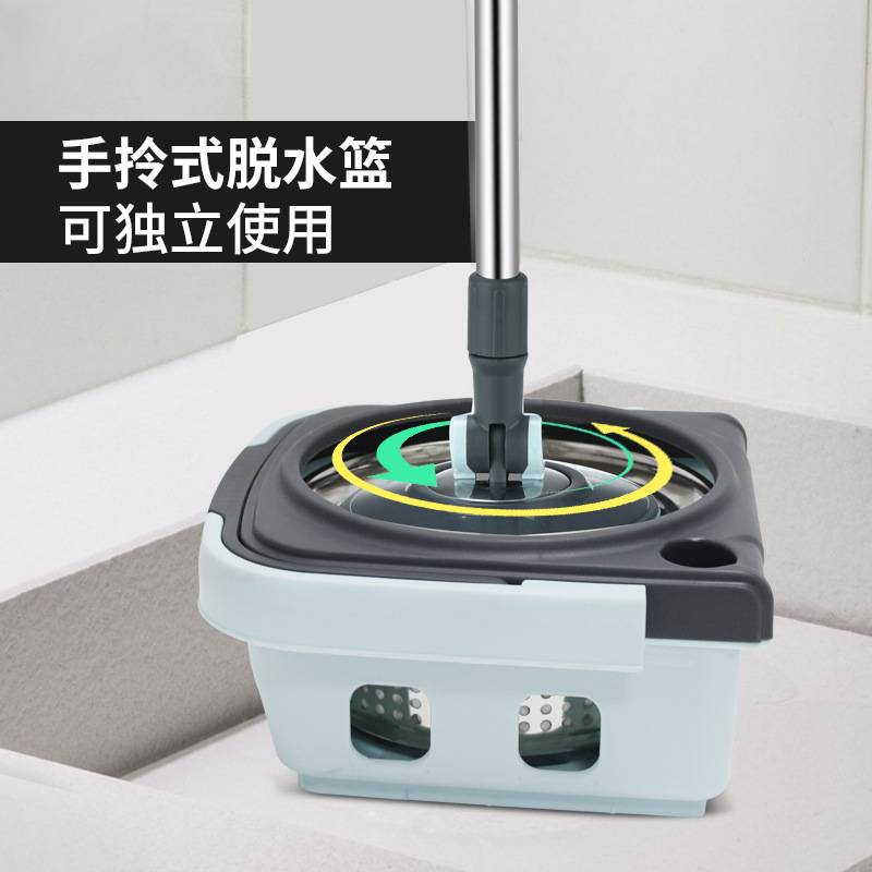 益宇懒人可移动旋转拖把桶双驱动分离拖把免手洗可拆卸吸水拖把套