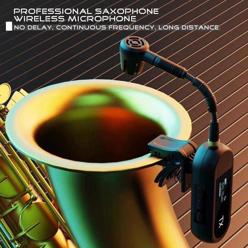 萨克斯电吉他电吹管无线麦克风架子鼓钢琴乐器拾音音频传输音响
