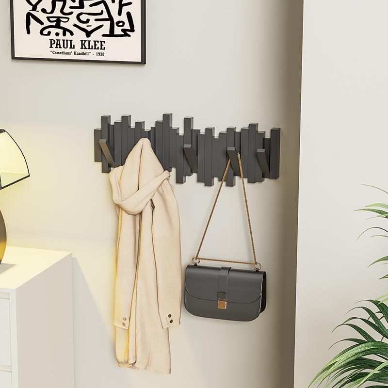 钢琴衣键衣架塑料墙壁上挂钩卧PAB室玄关入户进门后置物挂免打孔