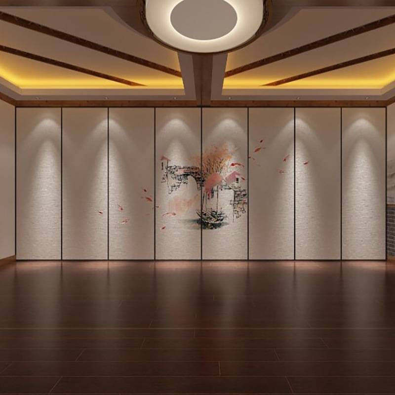 酒店活动隔断墙宴会厅饭店包厢隔断折叠门办公室移动隔断吊轨屏风