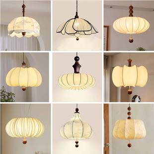 法式 书房灯 中古布艺客厅吊灯复古衣帽间卧室灯餐厅吧台灯南洋美式
