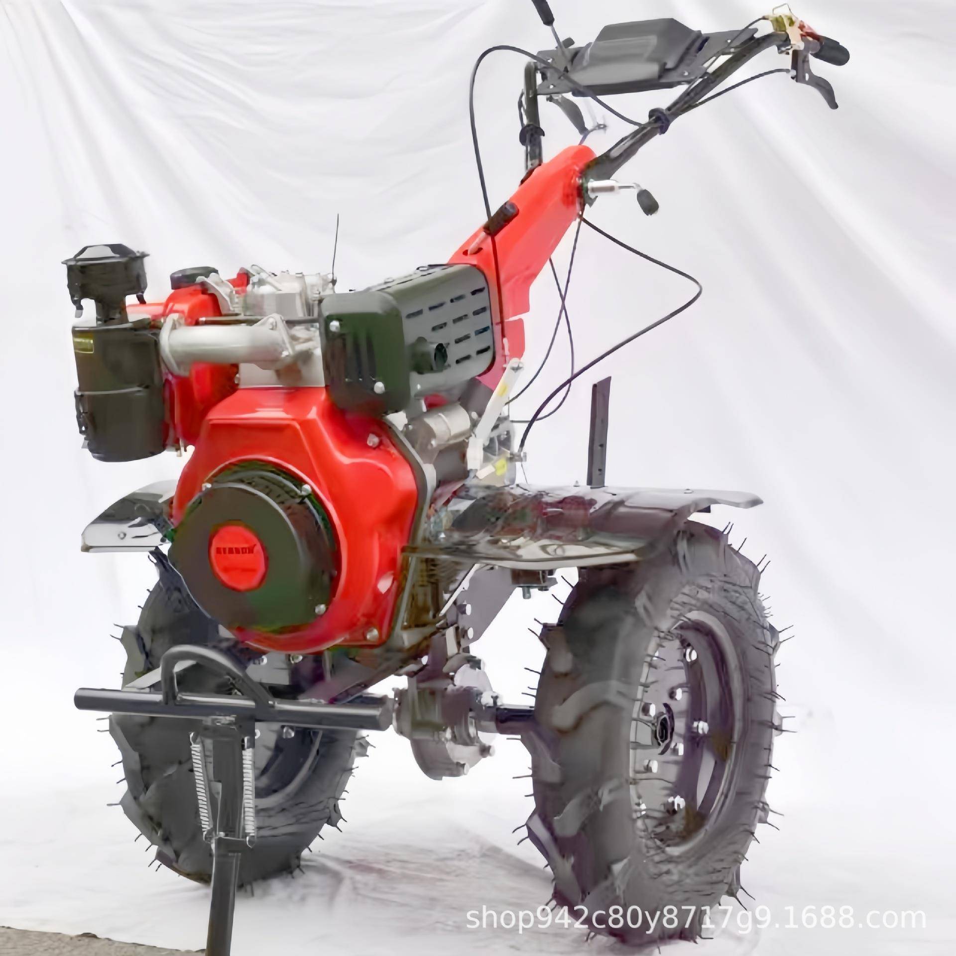 18马力油两驱荒微耕机出口电启动照明TFE耕地机柴开犁地耕田机锄