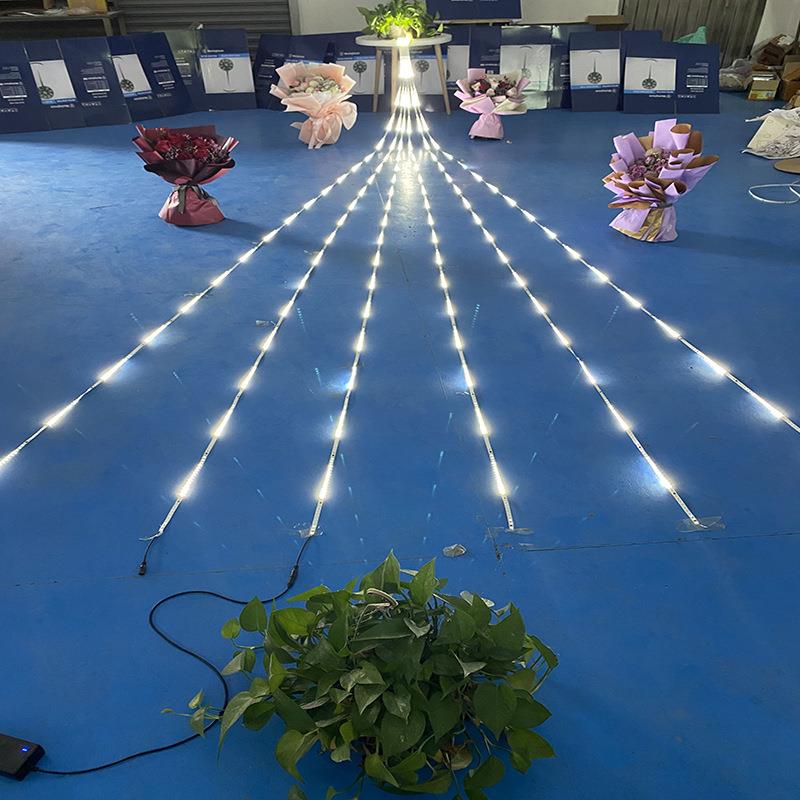 红绿白光流光走马跑马灯led灯条追光流水灯带自粘婚礼流星雨灯带