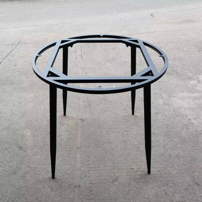 现货艺铁大理QOT石圆腿支架岩形板茶几会议圆桌脚支撑架餐桌桌架