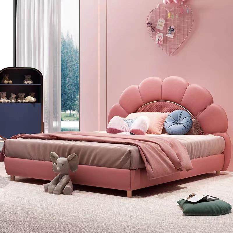 花朵网红儿童家具女孩公主床简约实木男孩儿童床组合单人床套装床