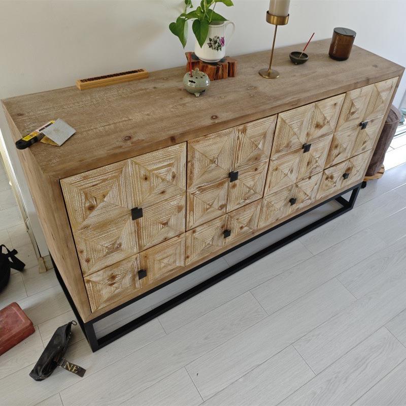 诧寂风设计法式复古斗柜整装入户餐边柜玄关储物客厅靠墙