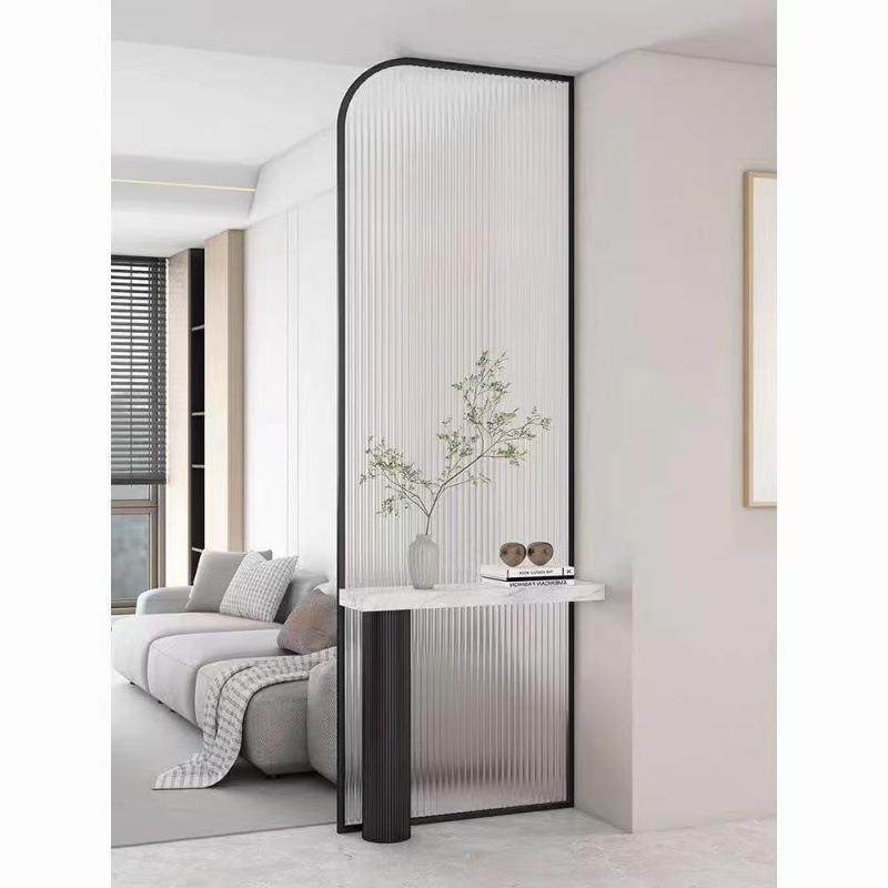 屏风隔断遮挡现代玻璃简约铁艺玄关轻奢卫生间入户客厅装饰