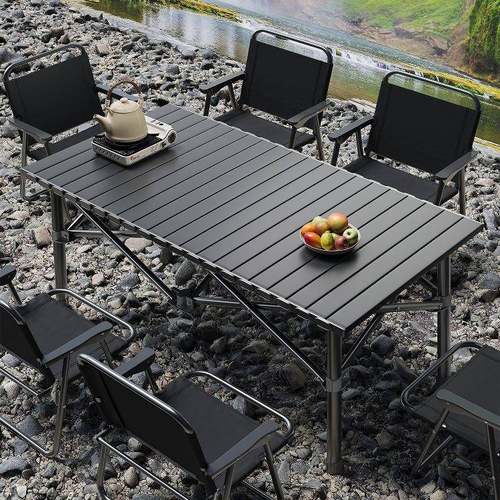 露营桌椅便携式户外折叠桌蛋卷桌野餐桌野炊烧烤桌简易摆摊小桌子