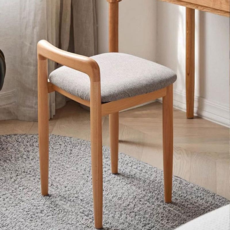 全实凳子0121木梳妆北美橡木化妆椅子软凳式日卧座室化妆凳子靠背