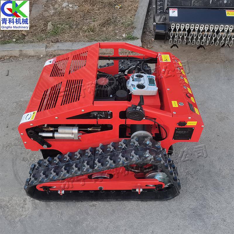 油电混合割草机小型履带式杂草修剪机遥控果园林草坪修剪机