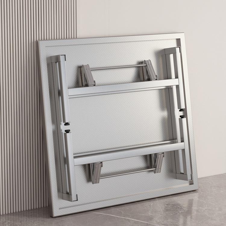 不锈钢折叠桌子餐桌家用简易正方形吃饭桌摆摊商用便携式出摊桌椅