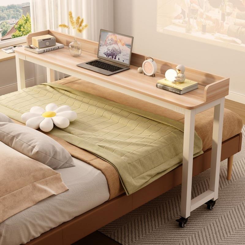 实木跨床桌卧室懒人电脑桌床上桌长条书桌家用写字桌可移动床边桌