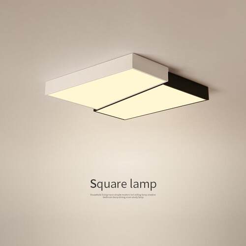 卧室吸顶灯 北欧现代简约客厅灯正方形大气创意个性led书房灯具i