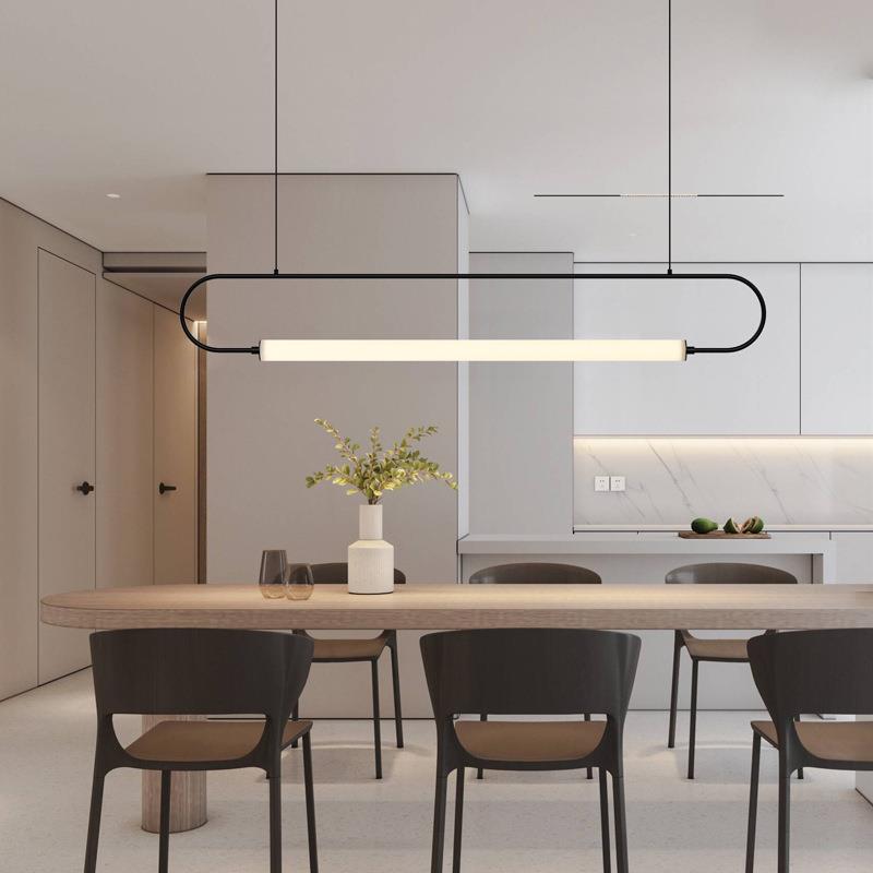 北欧餐厅茶室禅意吊灯现代简约线条办公室会议室前台吧台书房吊灯