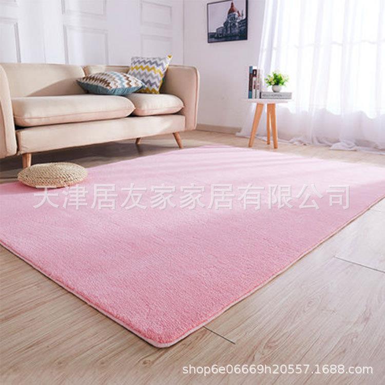 超柔绒地毯客厅卧室茶几北欧床边可水洗短毛满铺地垫