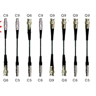 齐全超声波探伤仪探头线Q9Q6C9C6C5L5直斜探头换能器单双晶连接器