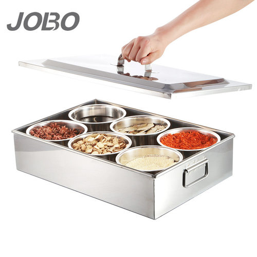 巨博（JOBO）酒店常用味箱不锈钢调料箱存料箱加厚调料罐