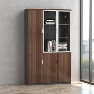 广州家具文件柜档案FRT柜资料柜木质带锁玻璃储约现代物办柜公简