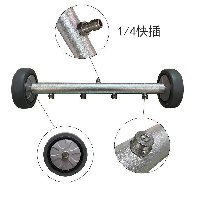 跨境新款汽车底盘喷头路面清洗刷双功能水扫帚路面底盘两用清洁器