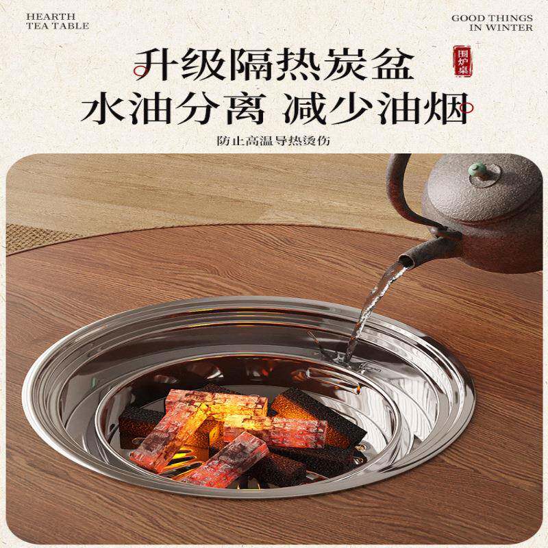 围炉煮茶子5户外烧烤炉肉架烤家用烤火炉套装20GFK2新款防生桌锈