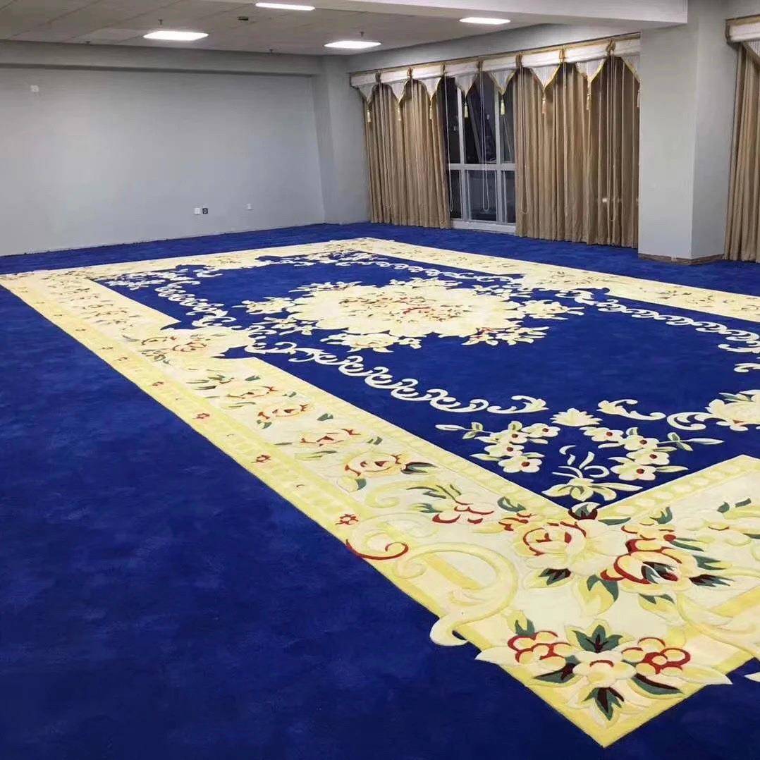 室羊办公会议室地全毯铺手工地毯大面积商用加厚地垫客厅腈纶毛防