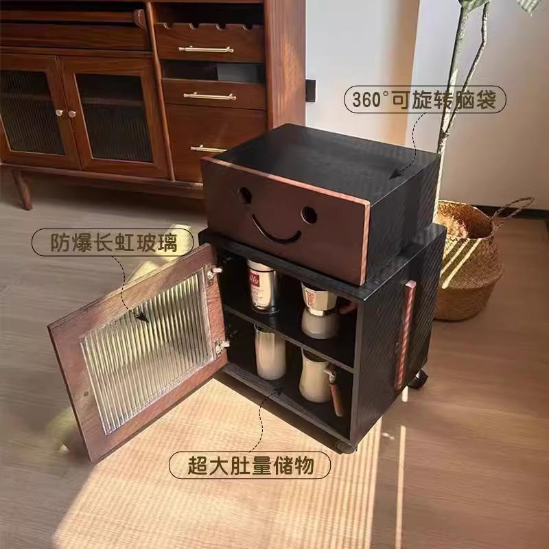 网红机边器床头柜小型实木柜家用人卧室意创B352儿童床边几柜斗柜