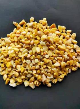 胶黏石地面用米黄卵黄石子石磨石门黄色碎石石子鹅卵石牌路水面景