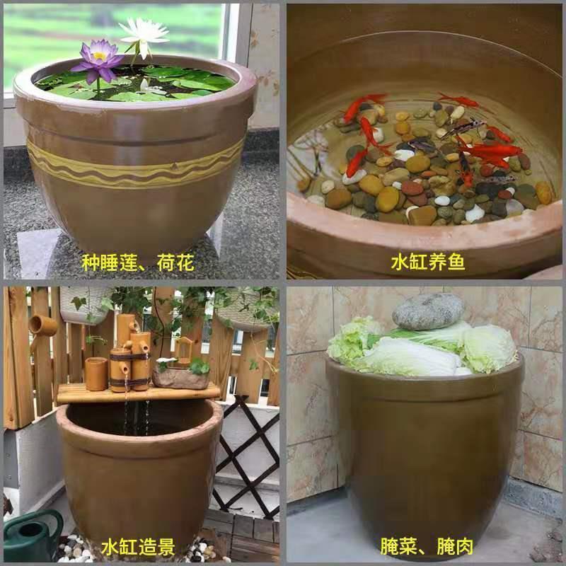 家用老式菜缸酱缸醋缸菜咸菜大号酸储水缸加厚发腌酵缸缸带HHK盖