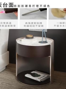 JD01JHD015意式头柜圆H形设计师5家床用收纳置物柜烤漆简约岩板床