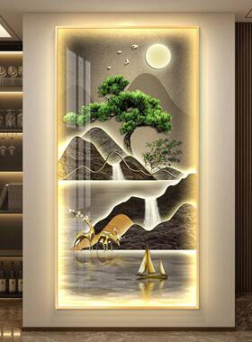 水生MY-07310财led带灯入户玄关装饰画简现约代挂流画壁画走过廊