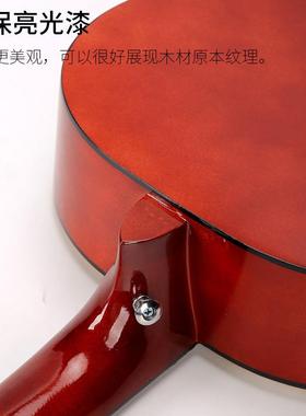 民谣木吉他30寸30-36练普3436寸及练圆桶初学吉他亮光习寸琴