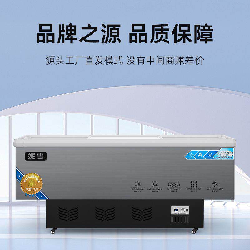 新款冷15119柜冻展示柜平面冷藏式展示柜家用卧冰柜冷冻冷藏柜