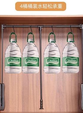 下拉式挂衣杆550mm-12伸下缩通衣帽间衣家用拉杆衣柜内缓冲拉升降