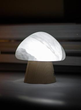 创意蘑菇矿石小夜灯卧床室头可爱氛灯围装饰小台蘑菇l87e灯d小夜