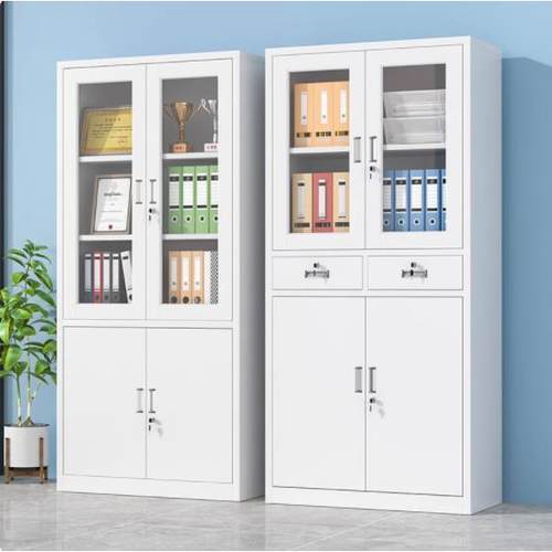 铁办公室文件矮柜钢制档案资料皮财柜务凭证柜带锁抽屉柜ZG-5898